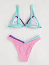 Color Block Triangle Bikini Swimsuit