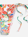 Floral Print Triangle Tie Side Bikini Swimsuit