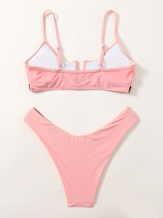 Colorblock V Wired Bikini Swimsuit