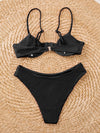 Rib Underwire Bikini Swimsuit