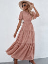 Ditsy Floral Ruffle Hem Maxi Dress