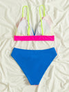 Color Block Micro Triangle Bikini Swimsuit