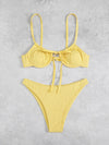 Tie Front Underwire Bikini Swimsuit