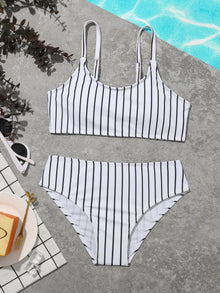  Girls Striped Bikini Swimsuit