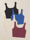 4pack Solid Crop Tank Top