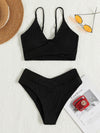 Plain Rib Bikini Swimsuit