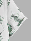 Men Tropical Print Button Through Shirt