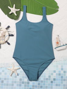  Teen Girls Plain One Piece Swimsuit