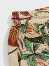 Men Tropical Pattern Drawstring Waist Shorts