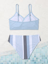 Teen Girls Striped Bikini Swimsuit