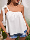 One Shoulder Knot Strap Top