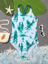 Teen Girls Tie Dye One Piece Swimsuit