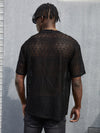 Men Sheer Lace Tee