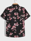 Men Button Front Floral Print Shirt