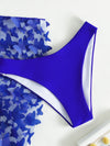 3pack Butterfly Appliques Underwire Bikini Swimsuit Beach Skirt