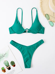  Plain Push Up Bikini Swimsuit