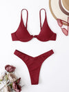 Plain Push Up Bikini Swimsuit