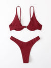 Plain Push Up Bikini Swimsuit