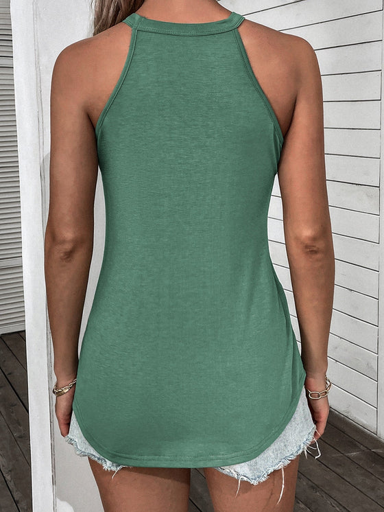 Cut Out Front Halter Top