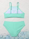 Teen Girls Plain Bikini Swimsuit