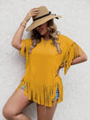 Plus Fringe Hem Solid Tee