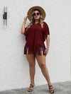 Plus Fringe Hem Solid Tee