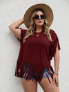 Plus Fringe Hem Solid Tee