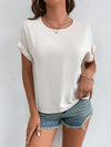 Tall Solid Batwing Sleeve Blouse