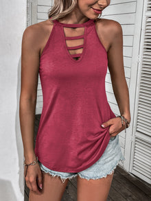  Cut Out Front Halter Top