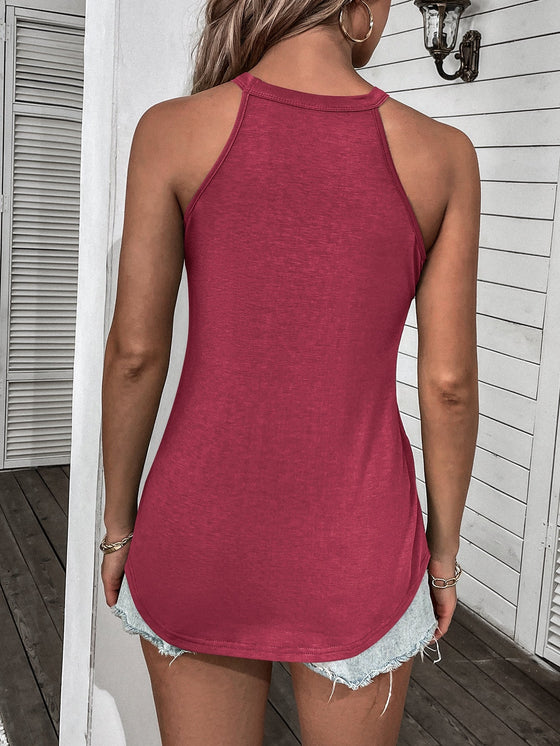 Cut Out Front Halter Top