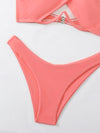 Knot Front Underwire Bikini Swimsuit