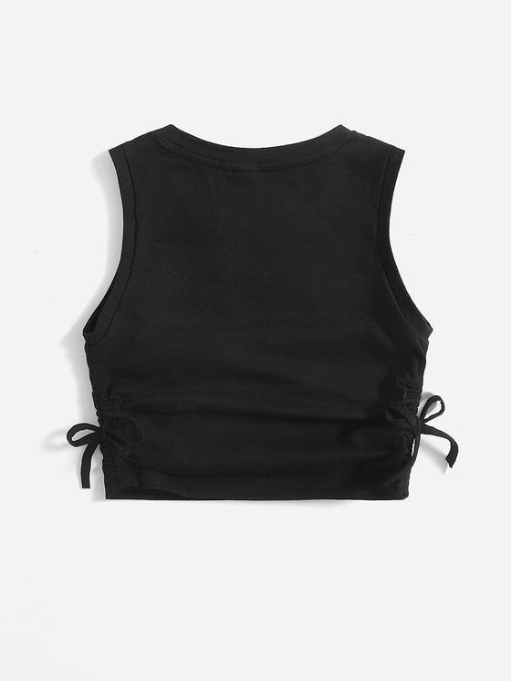 Kids EVRYDAY Girls Ruched Knot Side Tank Top