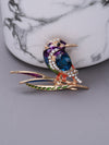 Rhinestone Decor Bird Brooch