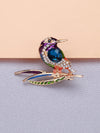 Rhinestone Decor Bird Brooch