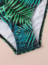 Girls Tropical Print Rib Bikini Swimsuit