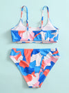 Teen Girls Allover Print Bikini Swimsuit