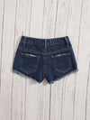 Girls Ripped Detail Denim Shorts