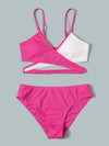 Teen Girls Two Tone Bikini Swimsuit