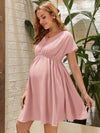 Maternity Solid High Waist Dress