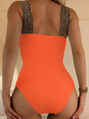 Stitch Detail Push Up One Piece Swimsuit