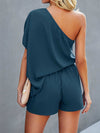 One Shoulder Batwing Sleeve Romper