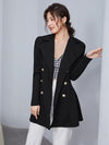 Notch Collar Double Breasted Blazer Mini Dress