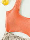 Color Block Cut out One Piece Swimsuit