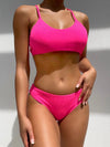 Plain Rib Bikini Swimsuit