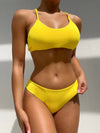 Plain Rib Bikini Swimsuit