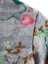 Men Random Flower Print Button Front Shirt