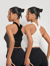 2 Pack Crisscross Crop Halter Top