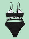 Teen Girls Two Tone Bikini Swimsuit