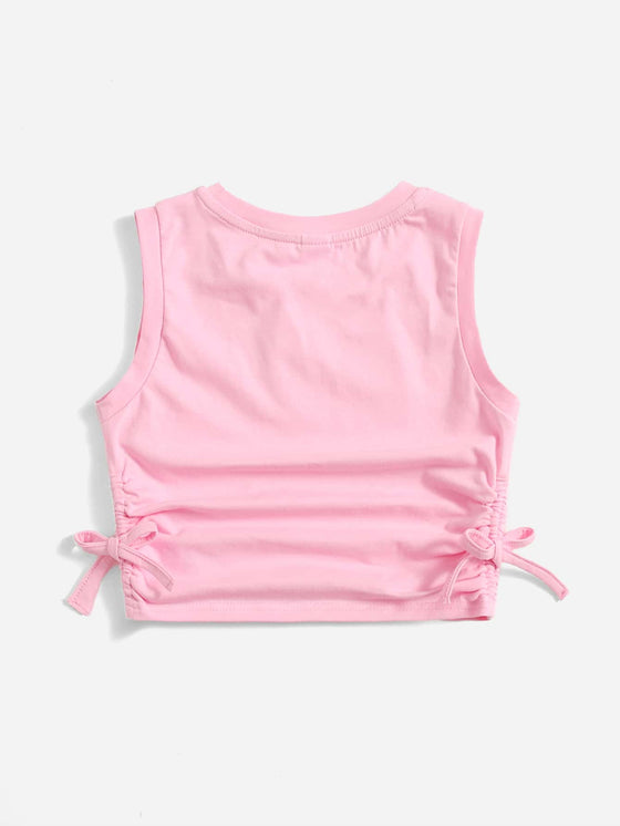 Kids EVRYDAY Girls Ruched Knot Side Tank Top