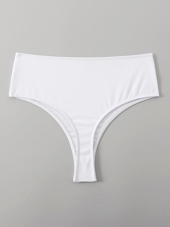 Plain High Waisted Bikini Panty